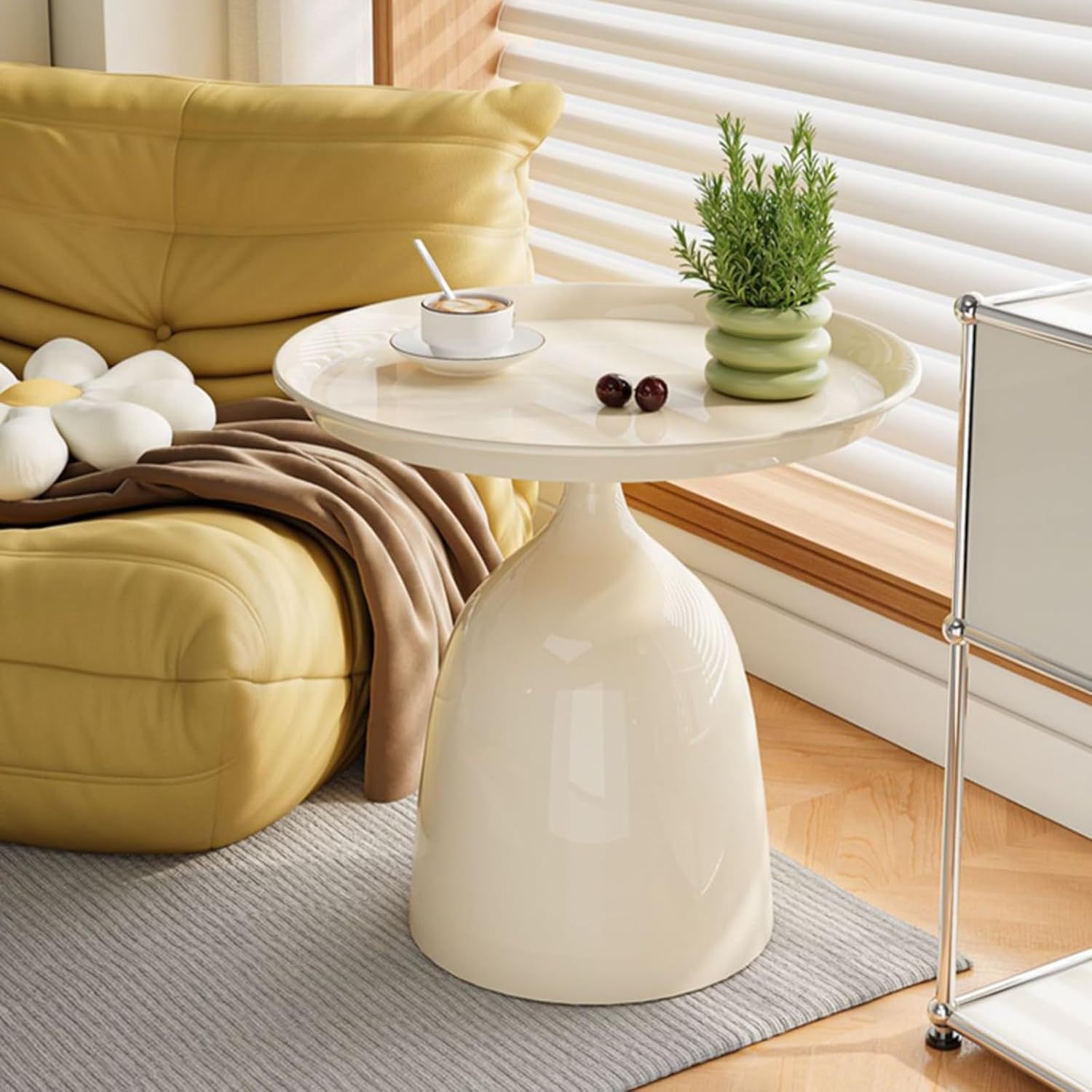 Transfronterizos pequeños hogares de hierro forjado mesas redondas simples mesas de té al lado del sofá mesas de té al lado de la cama sala de estar esquina de lujo ligera