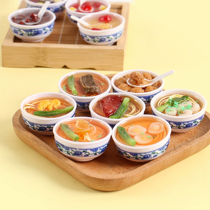 Китайский стиль ПВХ имитация сине-белой фарфоровой маленькой миски с лапшой