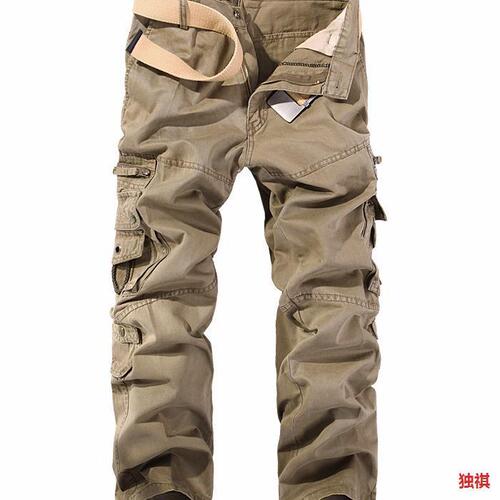 Commonly available, independent station, large size, men's multi-pocket washed camouflage pants, military overalls, sweatpants,