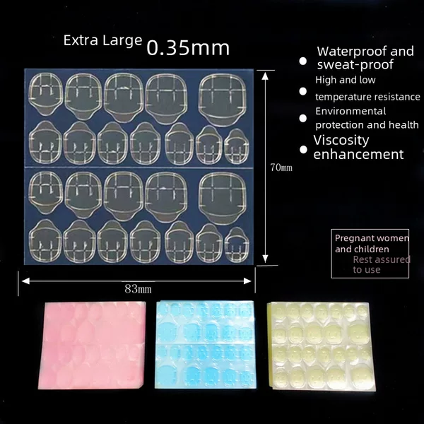 Wear Jelly Double-sided Adhesive Wear Glue Transparent Double-sided Adhesive Does Not Harm Nails to Extend the Life of Manicure Repeated Use