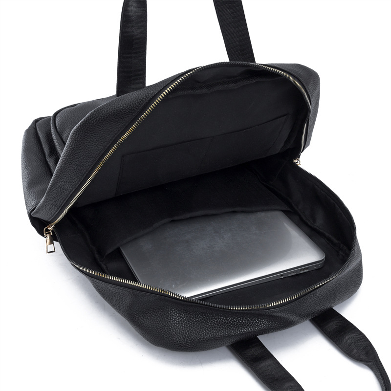 Mochila de computadora de cuero suave de 15 pulgadas al por mayor transfronteriza 2024 nueva mochila portátil de embarque de viaje de negocios de gran capacidad