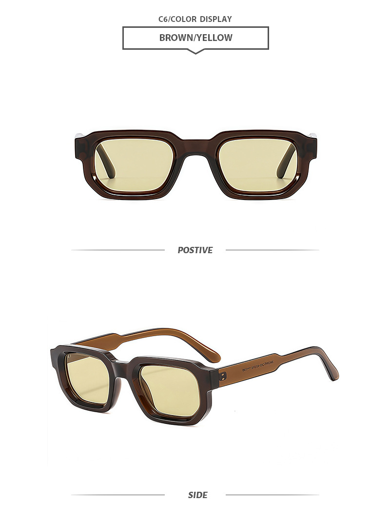 45g Weight Full Frame Glasses Structure Sunglasses Classification Ac, UV400 Protection Lens Material Square Glasses Style Outdoor, Travel, Beach Occasion Geometric Pattern All Seasons Season Unisex Gender Casual, Basic, Classic Style Style Casual Basic Classic Style Geometric Ac UV400 Protection Square Full Frame Women's Sunglasses 10