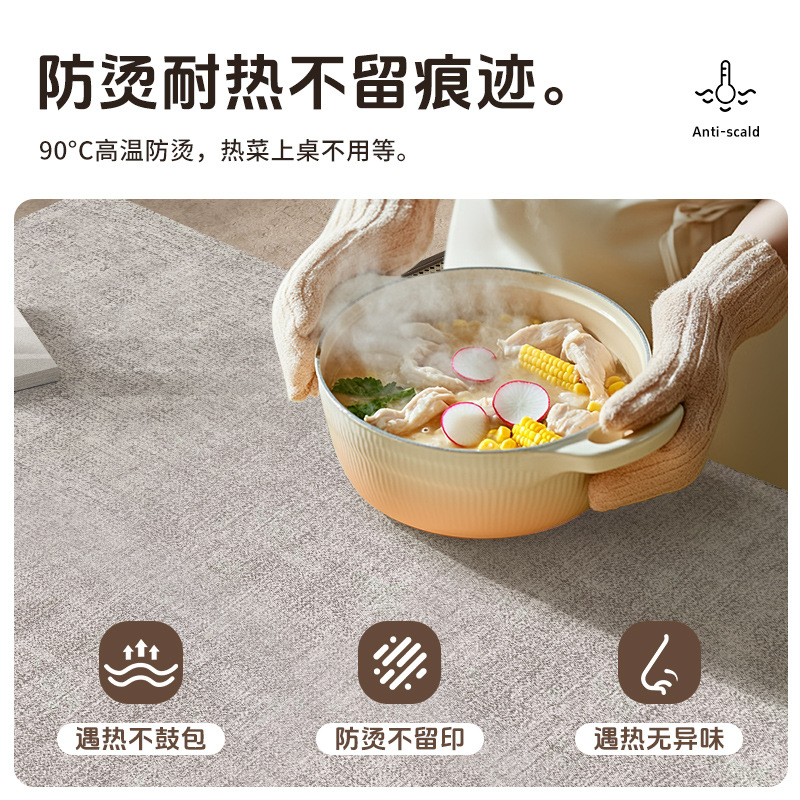 Alfombrilla de mesa de cuero de doble cara, impermeable, a prueba de aceite, sin lavado, anti-escaldado, aislamiento térmico, mesa de centro de alta calidad, almohadilla protectora de escritorio