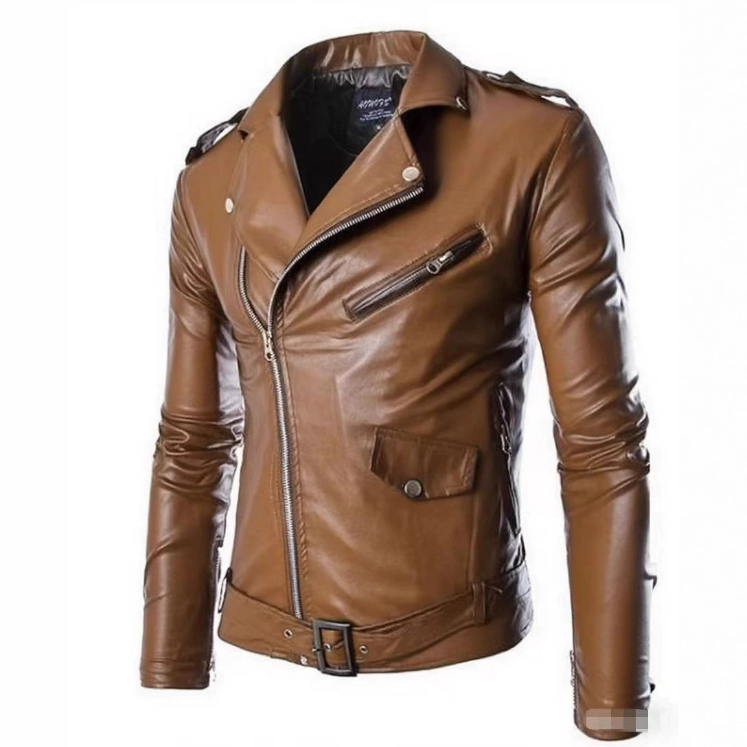 Куртка из полиуретана с флисовой подкладкой (Aliexpress), европейский/байкерский стиль