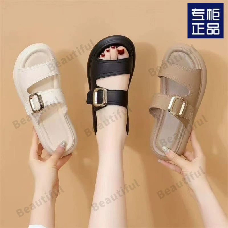 Женские летние сандалии в стиле французской феи, новинка 2025 года, красивая юбка, мягкая подошва, большие размеры, для беременных.