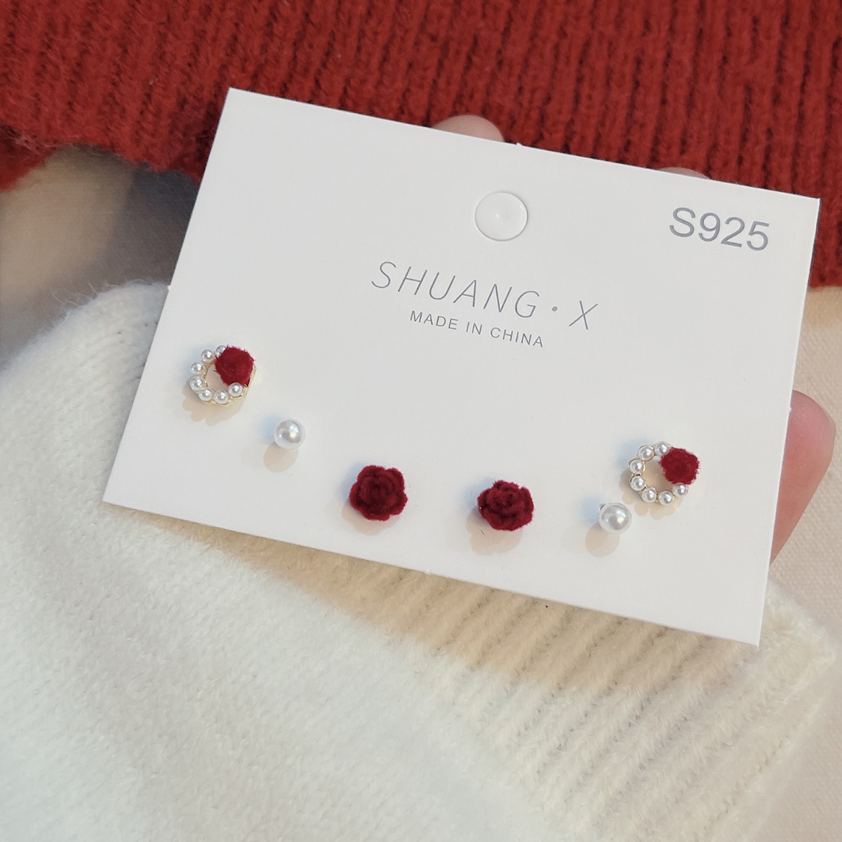 Small elegant demi-season earrings