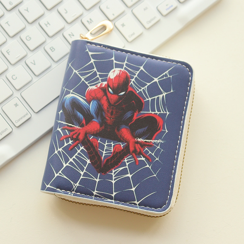 Spider web, short zip wallet