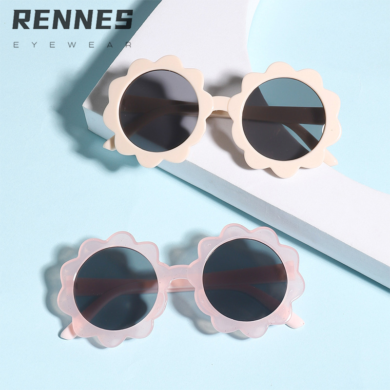 Gafas de sol para niños flor niños y niñas bebé lindo gafas de sol Moda niños de moda a prueba de rayos UV gafas a prueba de sol
