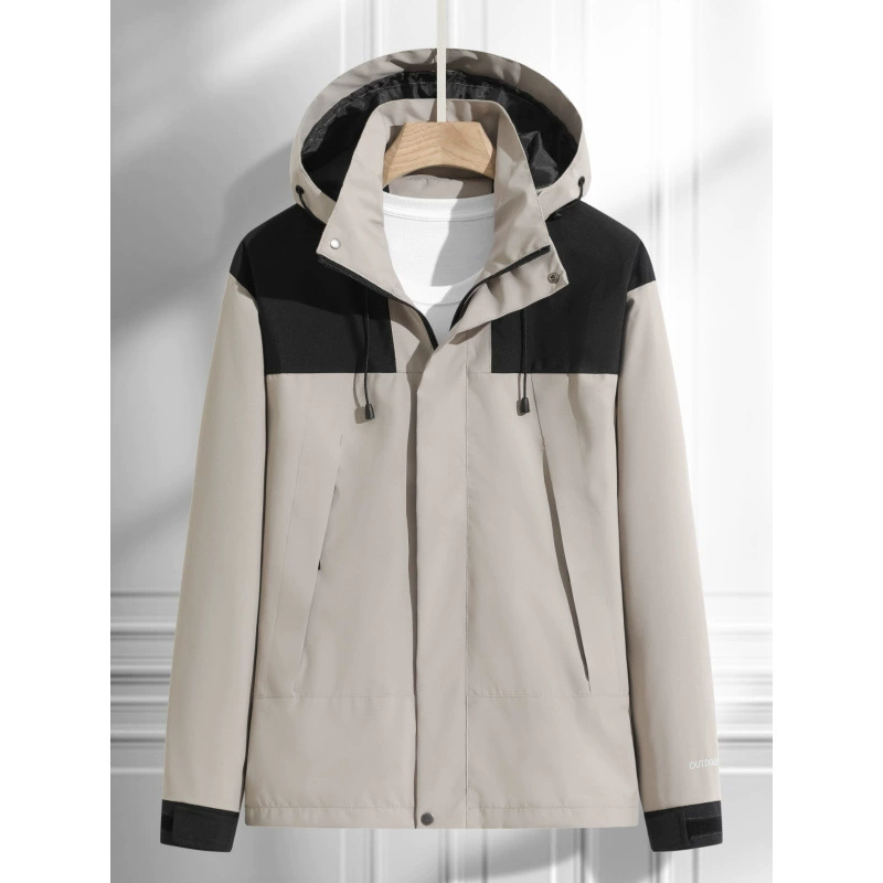 На открытом воздухе новая пара куртка весной и осенью ветрозащитная теплая капюшона водонепроницаемая куртка для мужчин повседневная альпинистская одежда