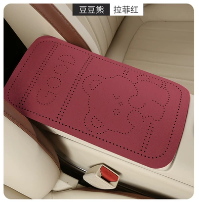 bear perforated armrest protective | Armrest box pad - raffi-red