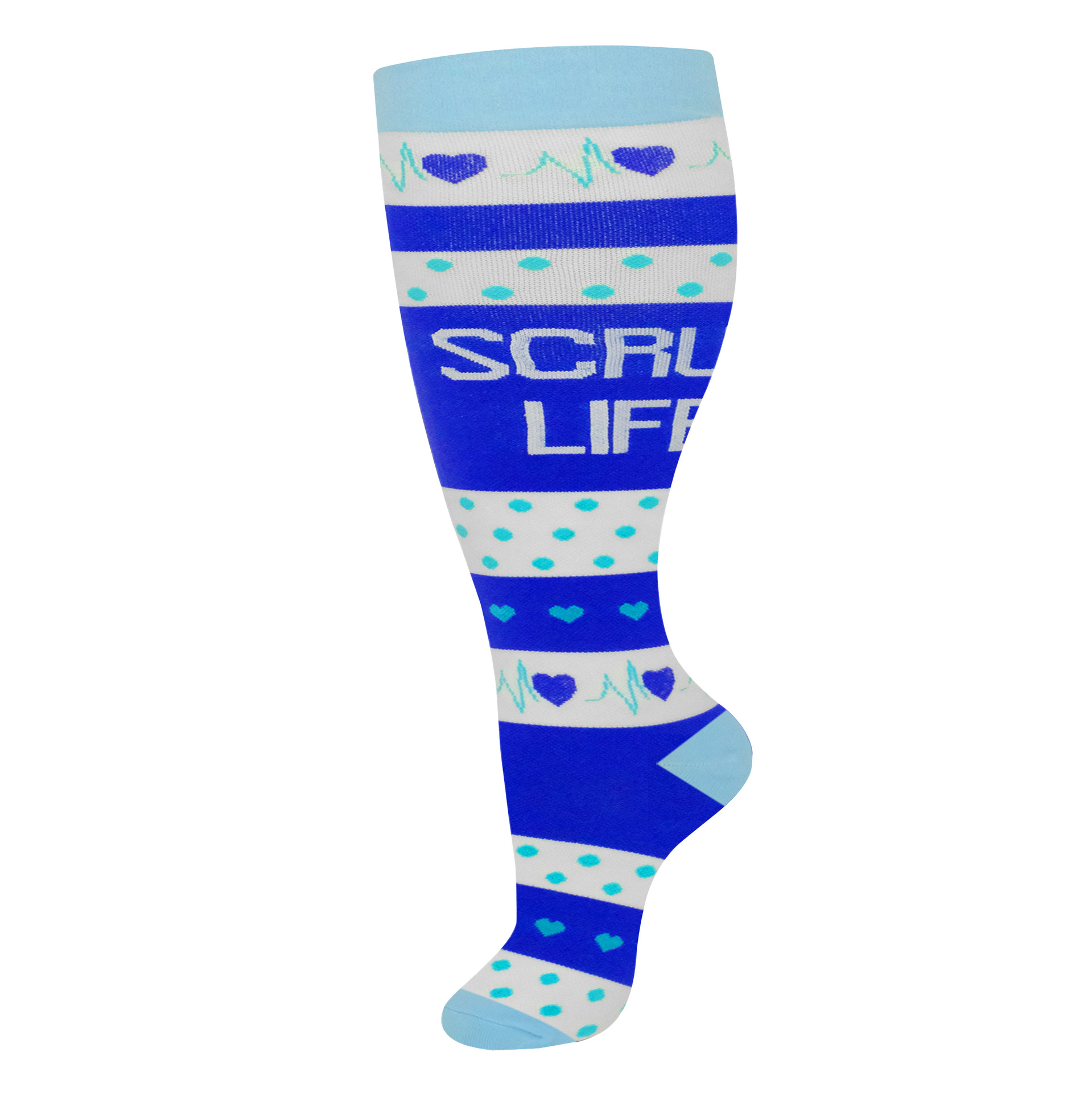 体型の大きい方のための越境加圧スポーツソックス、太った方のための膝上丈のロングソックス、強力な圧縮弾性の肥満者用スポーツソックス