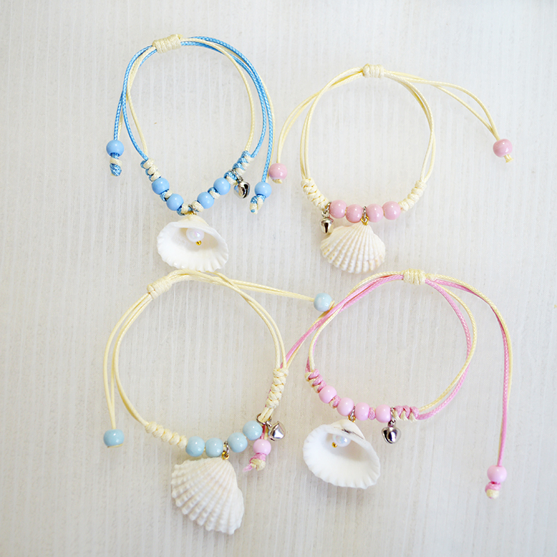 Conchas naturales pulsera caracoles collar diy joyas de chicas hechas a mano puestos de mercado nocturno regalos características pulseras
