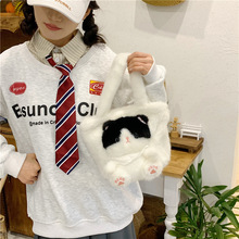 2026 新款卡通可爱猫咪手提包女生高颜值洋气超萌毛绒手提包