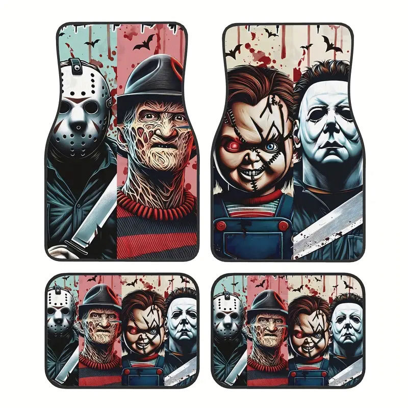 Cross-Border Temu Car Floor Mats, Stain-Resistant and Easy to Care For, Four-Piece Set of Non-Slip Mats, Retro Nordic Style Soft Diatom Mud Floor Mats