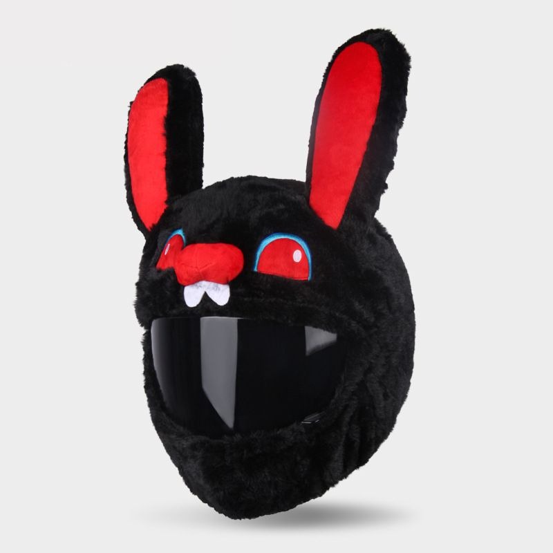 Cross-Border Foreign Trade Wholesale Motorcycle Helmet Covers Stitch Pikachu Santa Claus Cartoon Plush Animal Masks