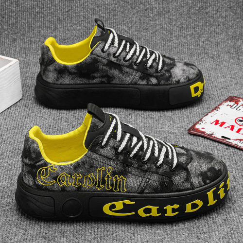 2024 Summer New Stylish Versatile Breathable Campus Anti-slip Wear-resistant Anti-odor Trendy Board Shoes Men