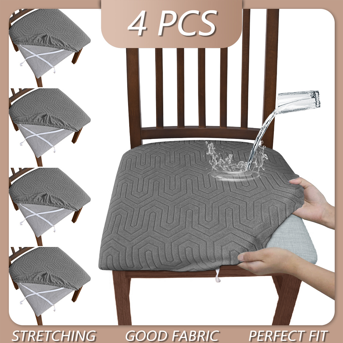 Amazon Jacquard U-shaped impermeable banco cubierta con cuerda elástica universal asiento cubierta anti-gato agarra TEMU en stock