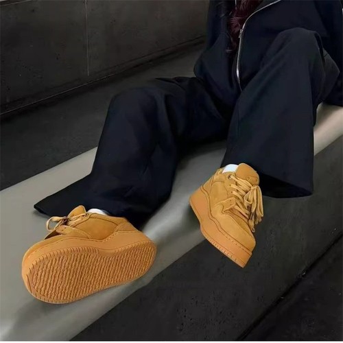 Ins Style Thick Sole Couple's Sneakers, Fashionable Winter Matchable Sporty Casual Baggy Shoes