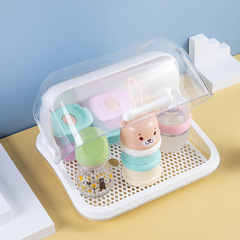 ビッグホワイト哺乳瓶収納ボックス食器・箸収納ボックス用品清潔ボックスコップ収納ボックスキッチン防塵収納ボックス