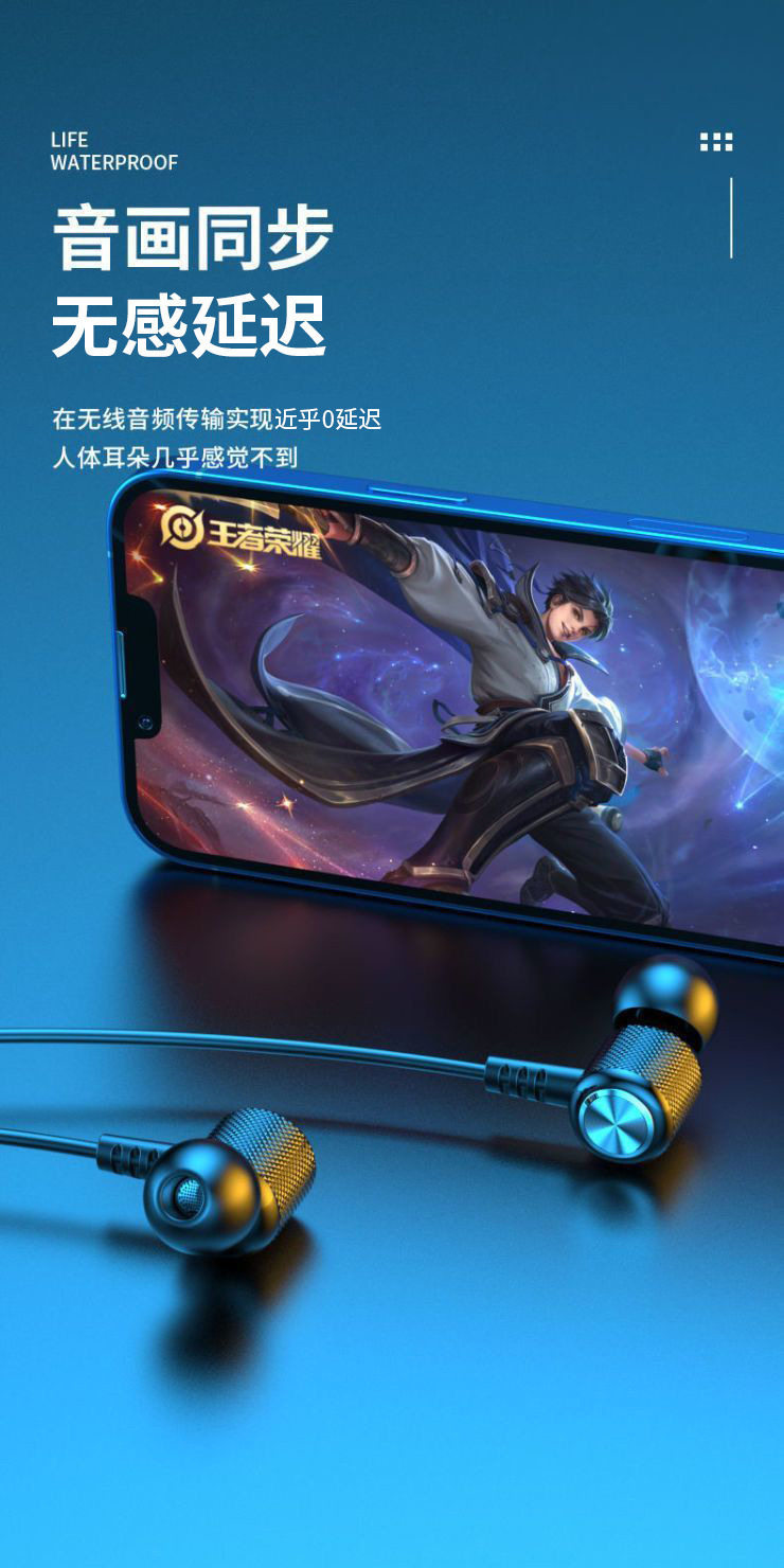 German Berlin Sound 2026 New Bluetooth Headphones for Running and Sports, Neckband In-Ear Style with Heavy Bass for Gaming