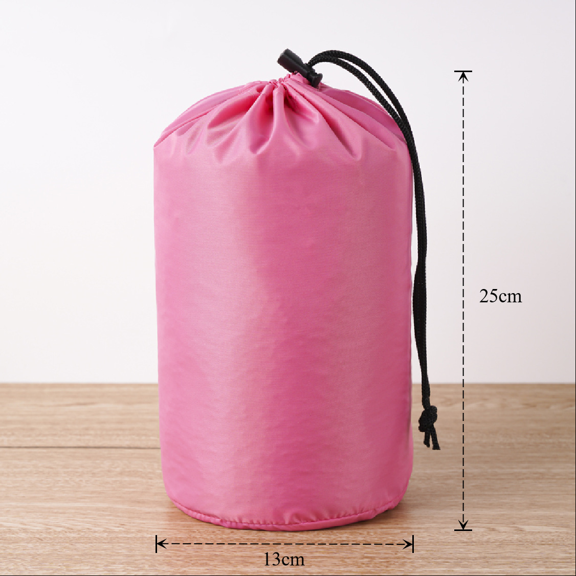 Bolsa de cuerda de nylon impermeable cilíndrica de plumón para ropa doméstica de poliéster bolsa de almacenamiento bolsa de embalaje bolsillo de paquete de contracción image 27