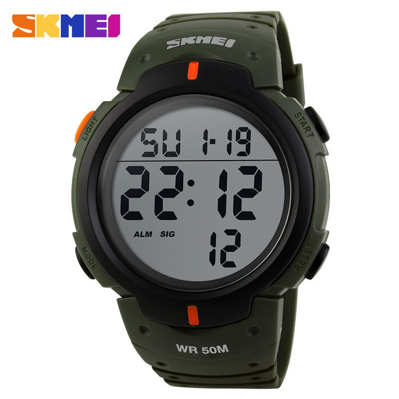 Skmei reloj deportivo electrónico de moda personalizado multifunción luminoso impermeable reloj electrónico al aire libre reloj de hombre de Estudiante