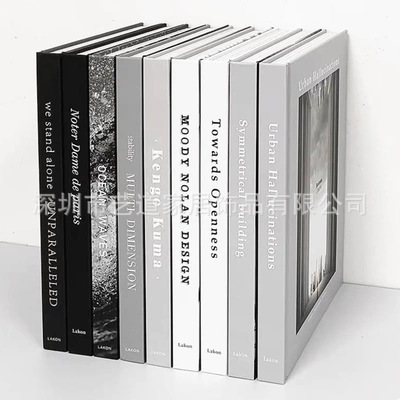 New stylish light luxury model room English decorated study room true book magazine display piece with flip pages true book