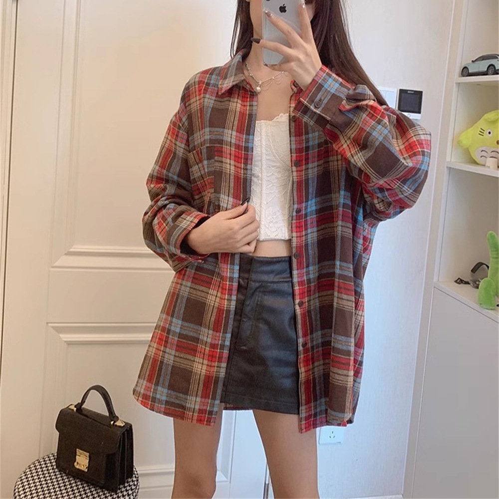 Retro red autumn shirt