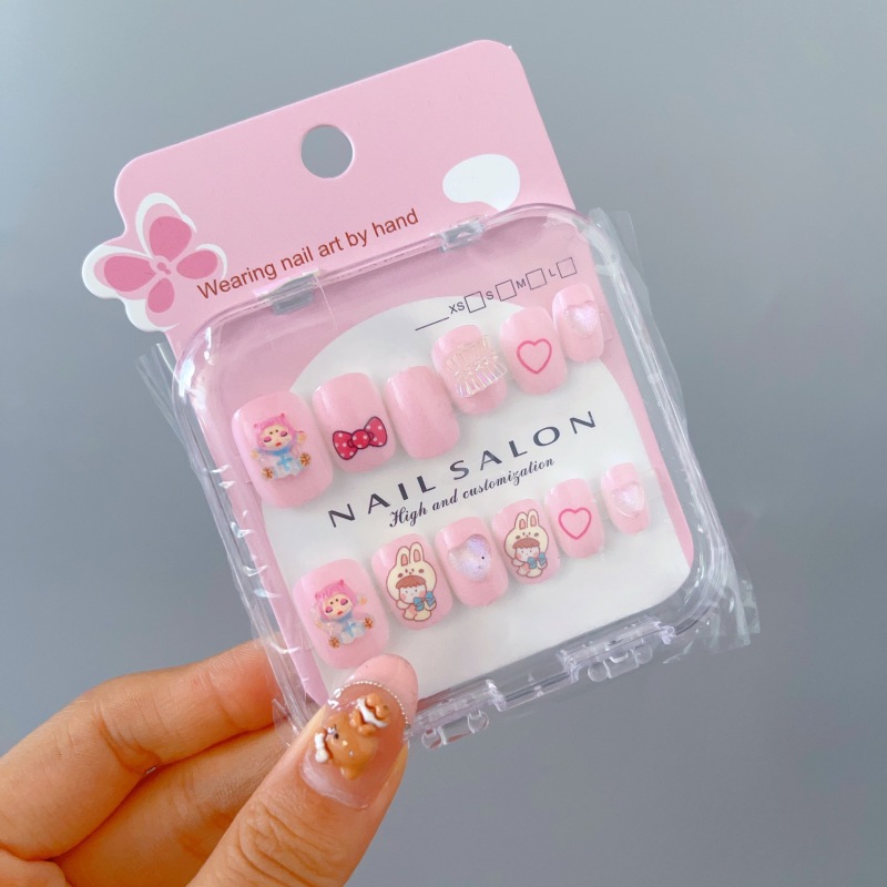 Niños que usan uñas niñas cortas 2025 nuevo estilo de alta sensación pegatinas de uñas no tóxicas y inodoras pegatinas de uñas especiales para niñas