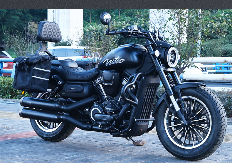 Suitable for Qianjiang Flash 600V2: Thickened Bumper, Anti-Collision, Anti-Fall, Quick-Release Side Bag, Foldable Backrest, Rear Rack Modification