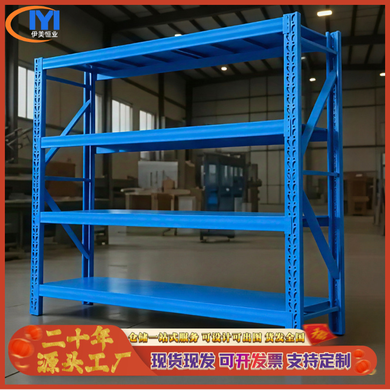 四层中重型货架仓储加厚工业仓库五金储物架库房架置物架工厂批发