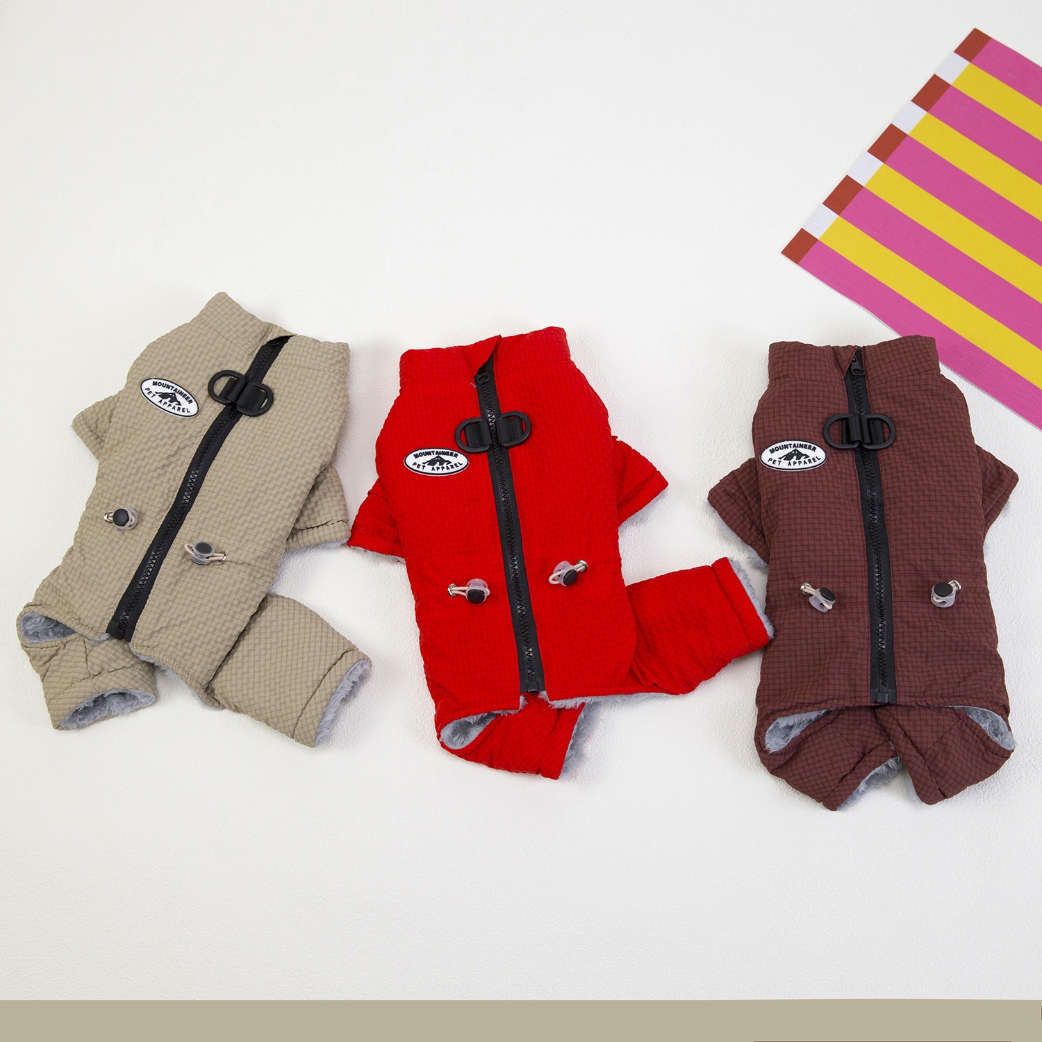 Pet Dog Clothes, Pet Four-Legged Cotton Coat, Pet Clothing, Autumn and Winter Thickened New Style 25 Bubble Grid Windbreaker