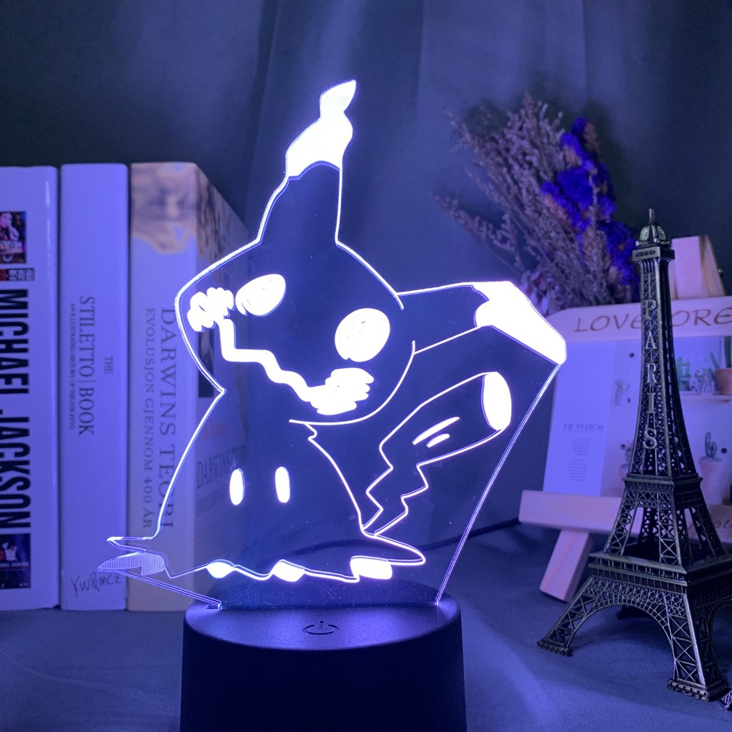 Baokemeng Pikachu 3D luz de la noche LED producto creativo mascota elfo regalo lámpara Mesa mágica bebé