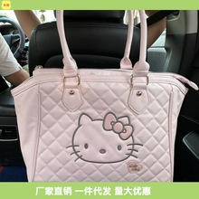 跨境批发中古HelloKitty托特包可爱甜妹软皮单肩手提包女大容量外