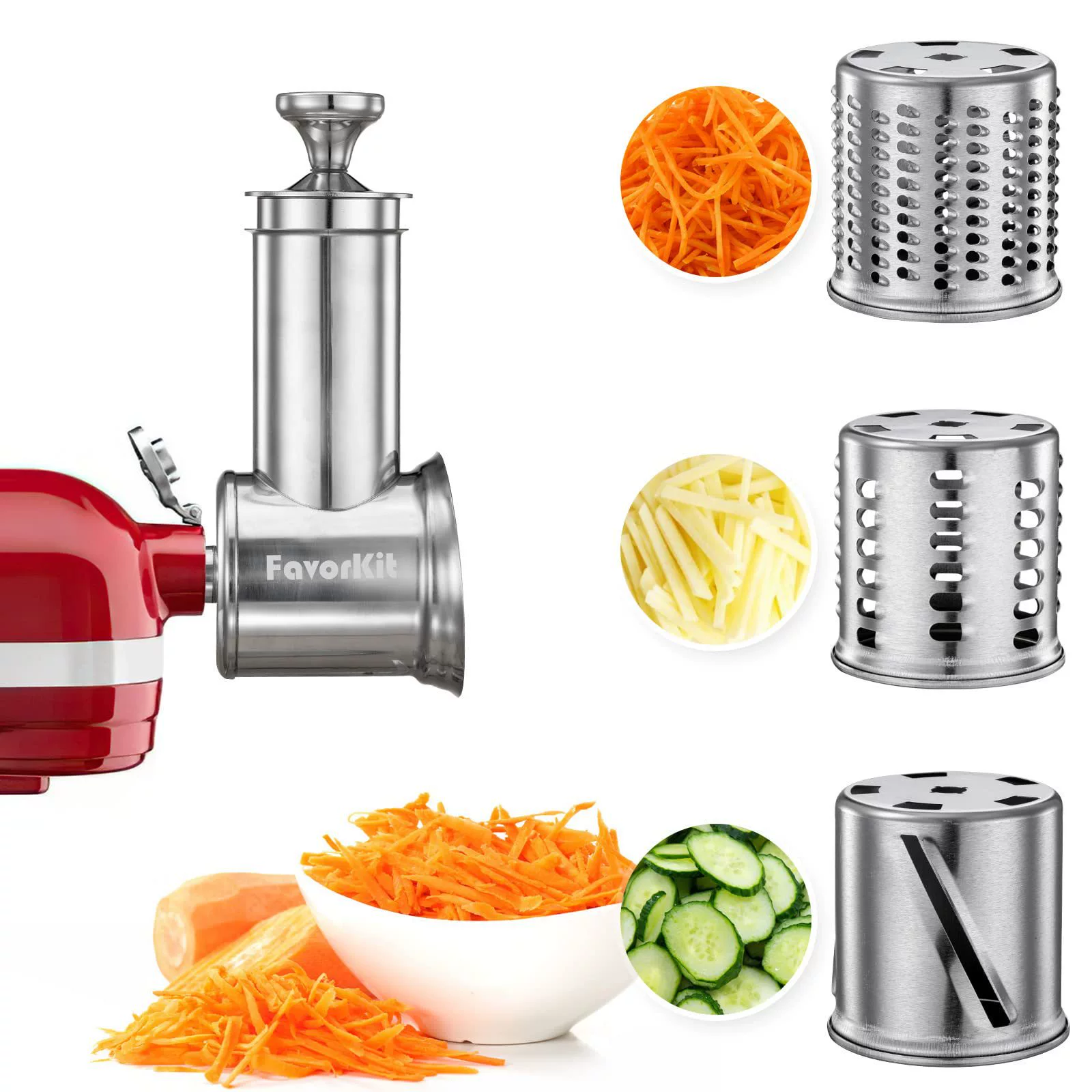 Подходящий кухонный прибор Kitchenaid для овощей, салата из нержавеющей стали, измельчитель и миксер