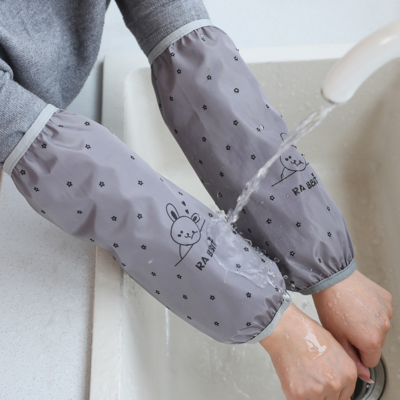 Korean style work kitchen sleeve cover waterproof and dirty resistant sleeve cover women autumn and winter Korean style work imitated dirt adult 