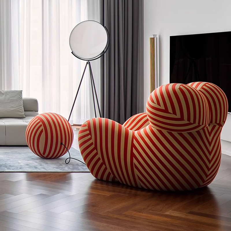 Seleccione estrictamente el suministro de brazos de mamá sofá perezoso balcón sala de estar moderno lujo ligero en línea creativo sofá de silla individual