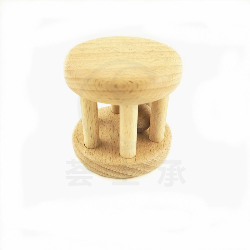 木製幼児おもちゃガラガラおしゃぶり赤ちゃん 100 日写真小道具アクセサリーおもちゃ木製リング