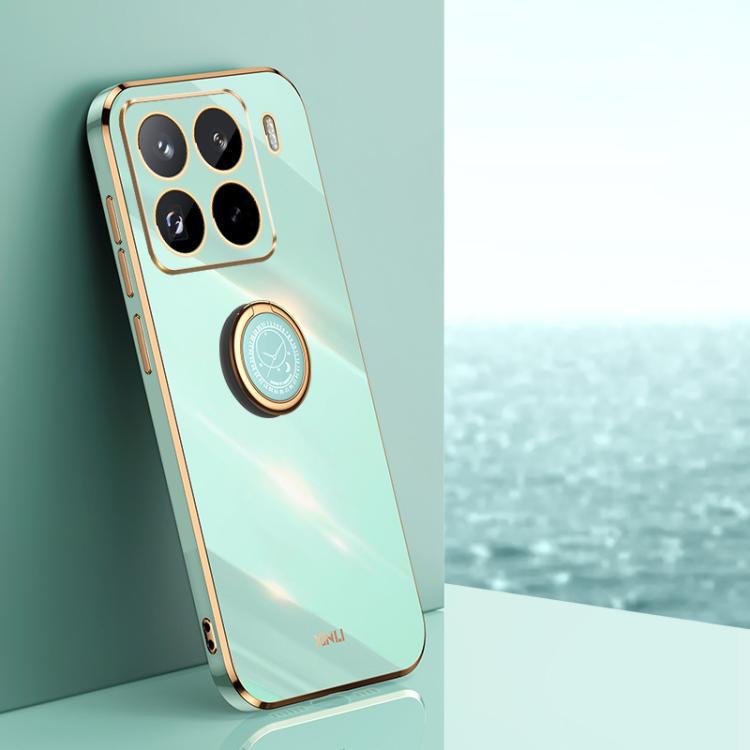 信立 直边6D电镀TPU手机壳带指环支架 适用于小米 15 Pro/小米 Poco M7 Pro 5G/小米 Civi 