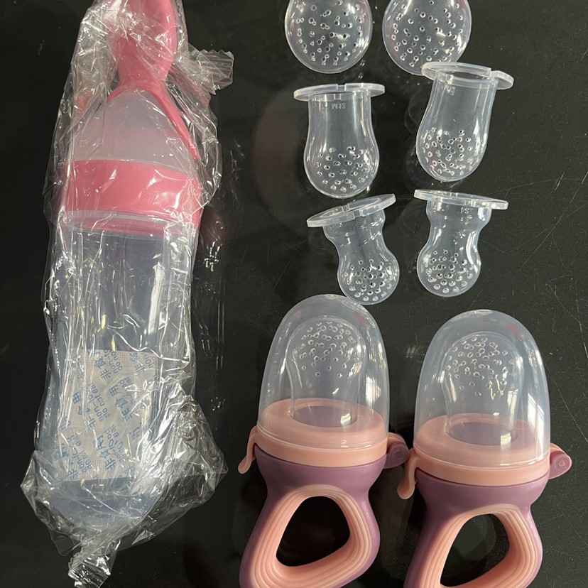 핑크 쌀 페이스트 + 보라색 바이트