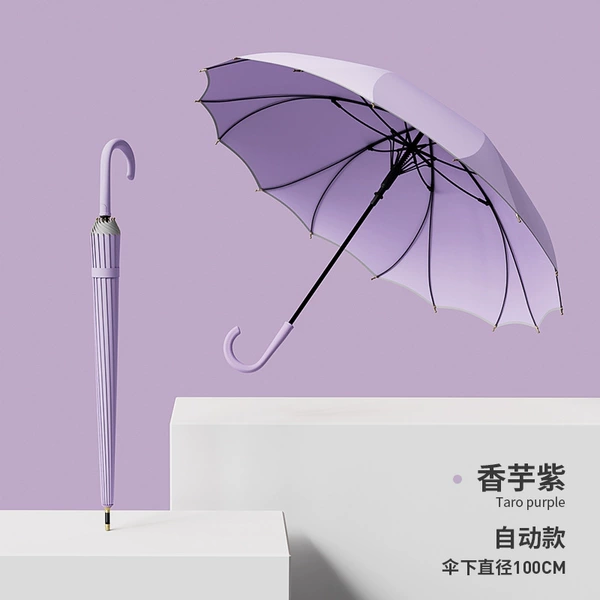 58.5*8 one piece YN straight umbrella impact cloth fabric--Taro Purple