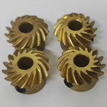 螺旋伞齿轮1模15齿内孔5铜90度锥伞齿轮现货精密机加工速比1：1