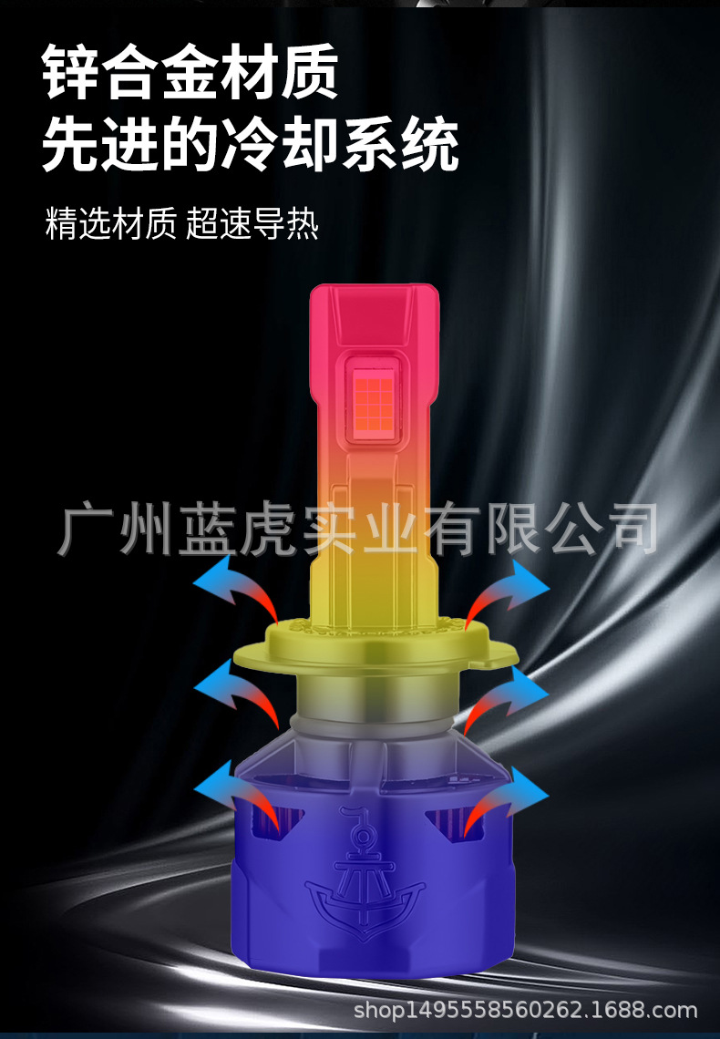 Suitable for Car Led Headlight Modification H4H7 Integrated High and Low Beam Super Bright Bulb High-Power Led Car Headlight