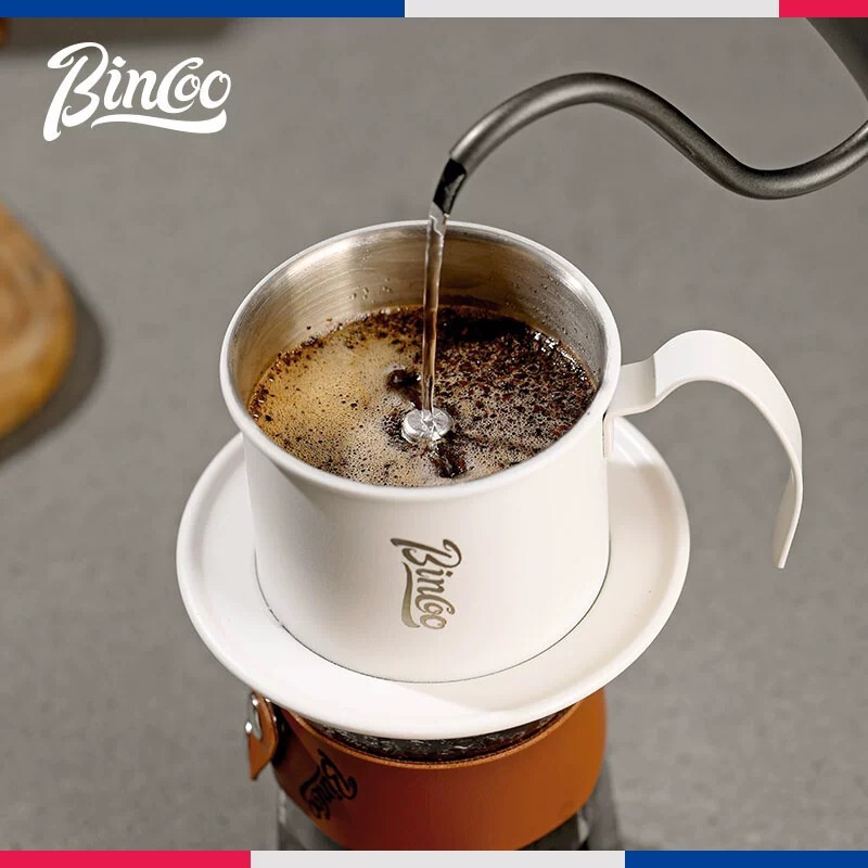 Bincoo Vietnamese Coffee Pot Hand-Brewed Coffee Filter Cup Set Drip Pot Coffee Drip Pot Filter Utensil Filter Paper