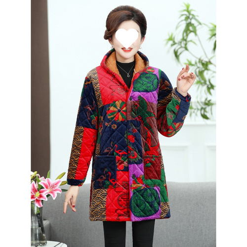Winter thickened and lined padded cotton work coat for women, warm overcoat, Sichuan provincial uniform jacket