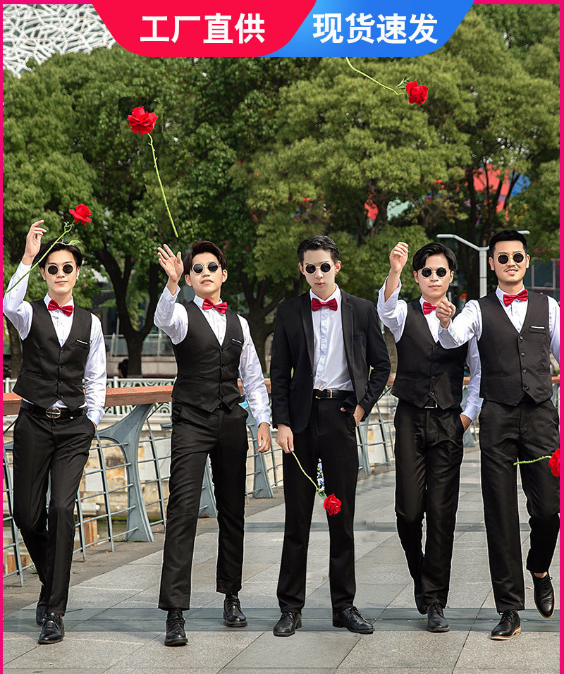 Traje de padrino ropa más tamaño hermanos traje de boda ropa de grupo traje camisa de los hombres chaleco traje de tres piezas verano