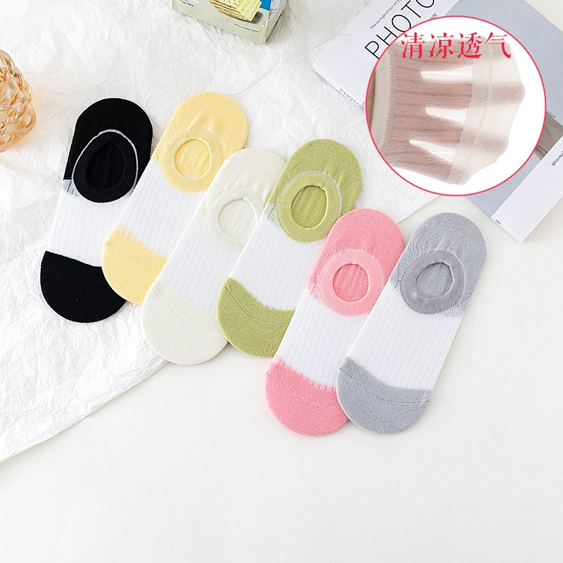 Носки для обуви женские Candy Color Card Silk stealth носки, цвет, дышащие, легкая фраза ice silk летняя корейская версия простой