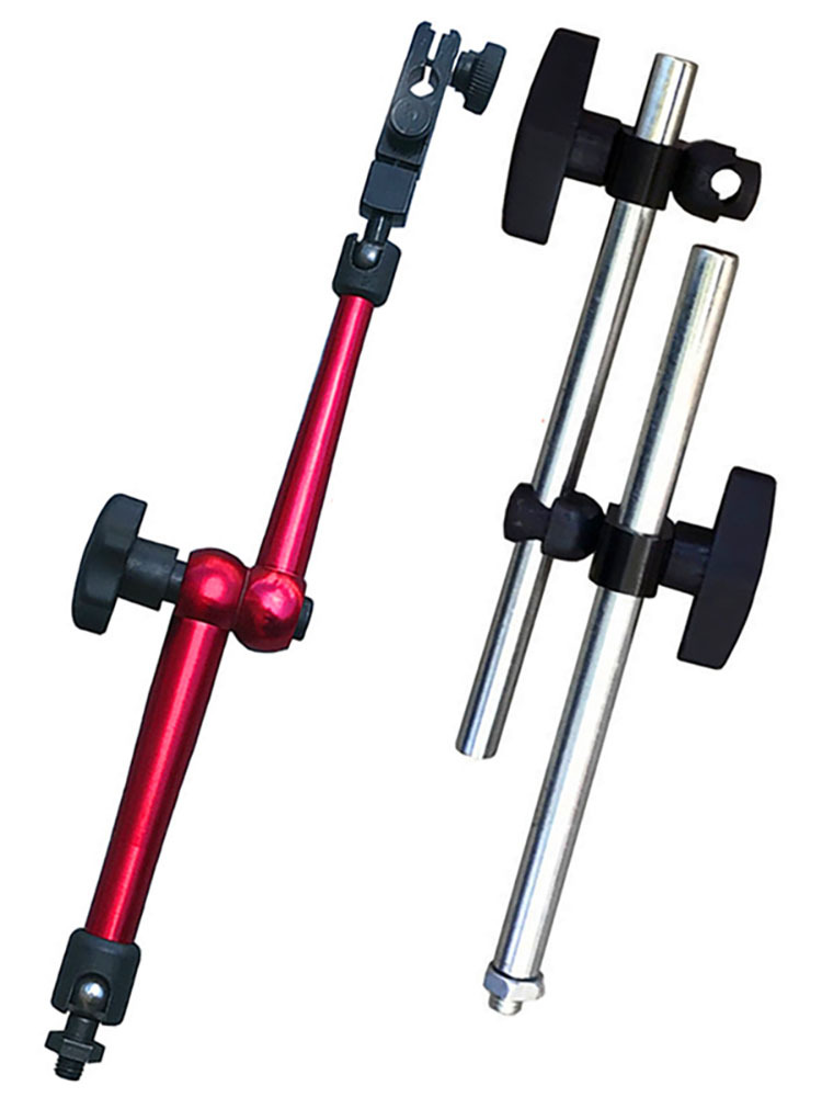 百分表支架单杆夹具支撑杆连接杆杠杆磁力表座配件带微调万向表杆