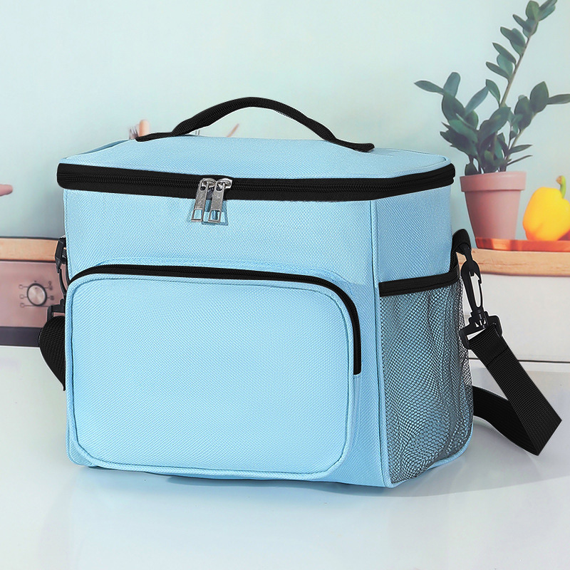 Lonchera térmica portátil grande con bolsa de hielo para el trabajo y la escuela, bolsa bento con paquete de hielo, bolsa de doble compartimento de gran capacidad para exteriores.