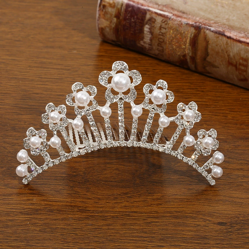 Детская металлическая тиара princess, блестящие стразовые ободки для волос, подарок на день рождения, несколько стилей